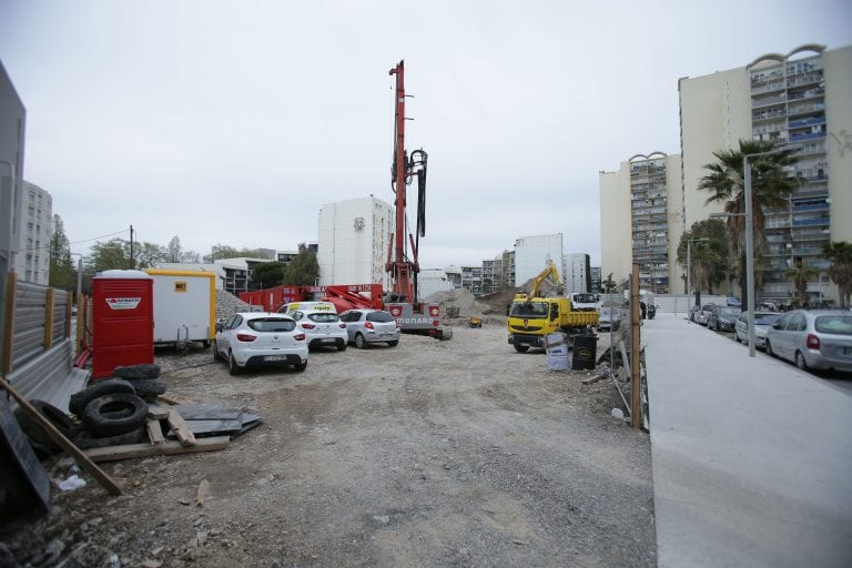 Chantier de construction de la résidence hôtelière