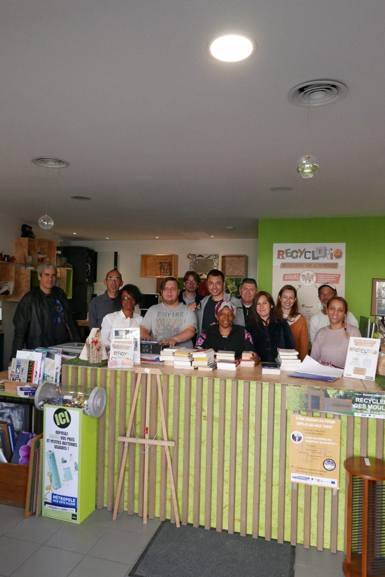 l'équipe de la recyclerie